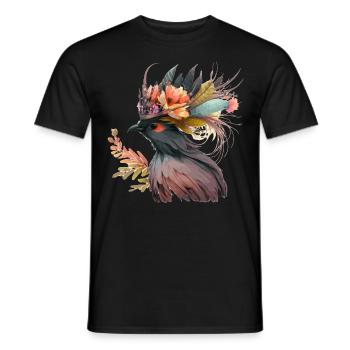 Cute Bird Of Paradise Bird Flower Crown Pet Birds - Men's T-Shirt - black - Front - AI Model Male 178 light (178cm)