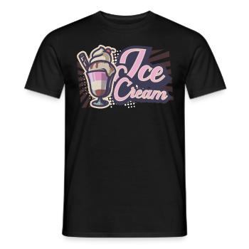 Icecream Retro Ice Eis Eiscreme Sommer summer Fun - Männer T-Shirt - Schwarz - Vorne - AI Model Male 178 light (178cm)