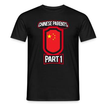 Best Education Chinese Parents Part 1 - Men's T-Shirt - black - Front - AI Model Male 178 light (178cm)