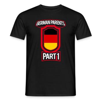 Best Education German Parents Part 1 - Men's T-Shirt - black - Front - AI Model Male 178 light (178cm)
