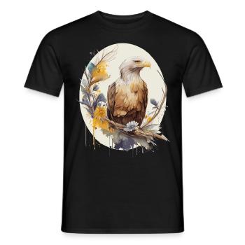 Cavalier King Charles Spaniel Cherry Blossom Dog J - T-shirt homme - noir - Devant - AI Model Male 178 light (178cm)