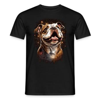 Cute Bulldog Dog Breed Pet Lover - Men's T-Shirt - black - Front - AI Model Male 178 light (178cm)