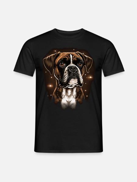 Mignon Boxer Dog Race Pet Lover - T-shirt homme - noir