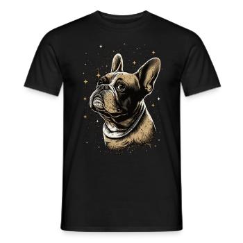 Mignon bouledogue français Frenchie Dog Breed Pet Lover - T-shirt homme - noir - Devant - AI Model Male 178 light (178cm)