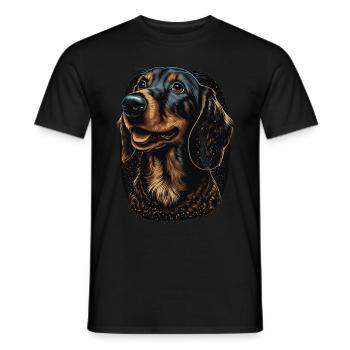 Cute Dachshund Dog Breed Pet Lover - Männer T-Shirt - Schwarz - Vorne - AI Model Male 178 light (178cm)