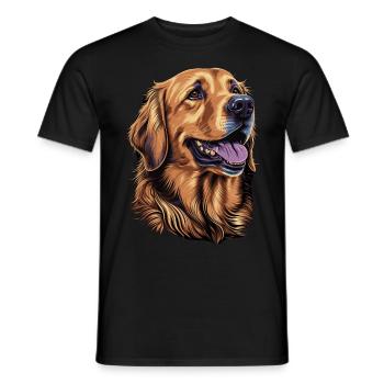 Cute Golden Retriever Dog Breed Pet Lover - Männer T-Shirt - Schwarz - Vorne - AI Model Male 178 light (178cm)