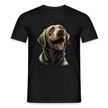 Cute Labrador Retriever Dog Breed Pet Lover - Men's T-Shirt - black - Front - AI Model Male 178 light (178cm)