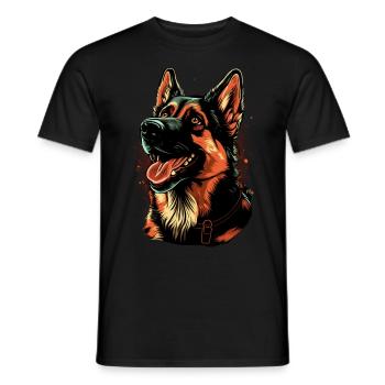 Cute German Shepherd Dog Breed Pet Lover - Männer T-Shirt - Schwarz - Vorne - AI Model Male 178 light (178cm)