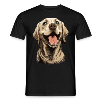 Cute Labrador Retriever Dog Breed Pet Lover - Men's T-Shirt - black - Front - AI Model Male 178 light (178cm)