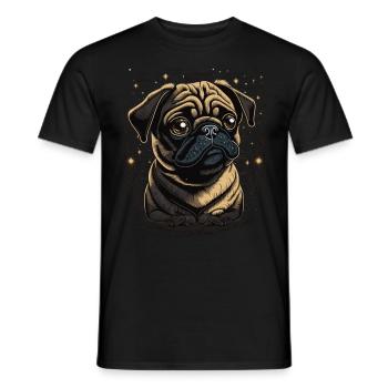 Cute Pug Dog Breed Pet Lover - Männer T-Shirt - Schwarz - Vorne - AI Model Male 178 light (178cm)