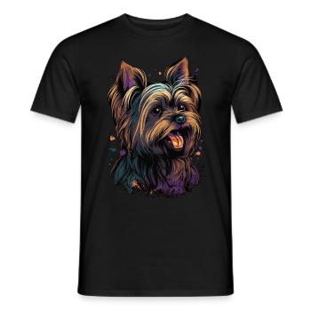 Mignon Yorkshire Terrier Dog Breed Animal Lover - T-shirt homme - noir - Devant - AI Model Male 178 light (178cm)