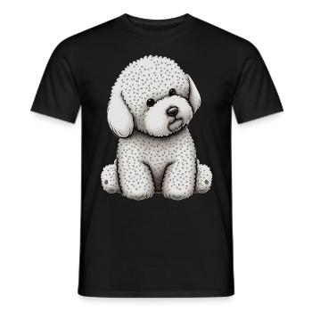 Cute Bichon Frise Dog Breed Pet Lover - Men's T-Shirt - black - Front - AI Model Male 178 light (178cm)