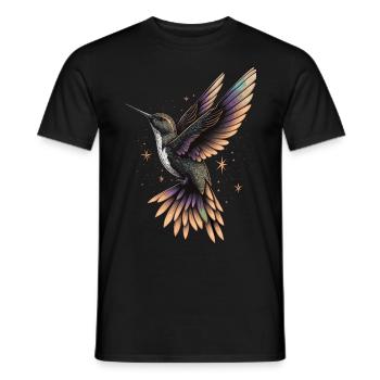 Mignon Colibri Birding Ornithologie Amateur - T-shirt homme - noir - Devant - AI Model Male 178 light (178cm)