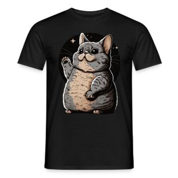 Mignon Chinchilla Kawaii Pet Rongent - T-shirt homme - noir - Devant - AI Model Male 178 light (178cm)