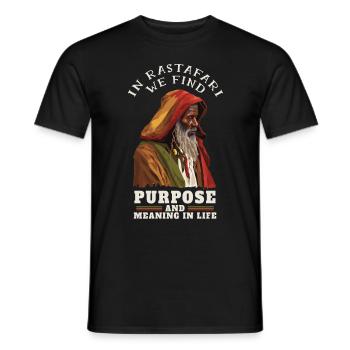 Rastaman Hermit Rasta Quote Rastafarian Reggae - Männer T-Shirt - Schwarz - Vorne - AI Model Male 178 light (178cm)