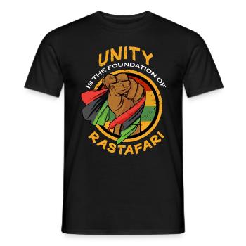 Rastafari Ethiopian Flag Reggae Roots Rastafari - Männer T-Shirt - Schwarz - Vorne - AI Model Male 178 light (178cm)