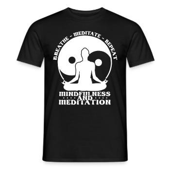 Yin Yang Yoga Buddha Meditation Quote Buddhism - Männer T-Shirt - Schwarz - Vorne - AI Model Male 178 light (178cm)