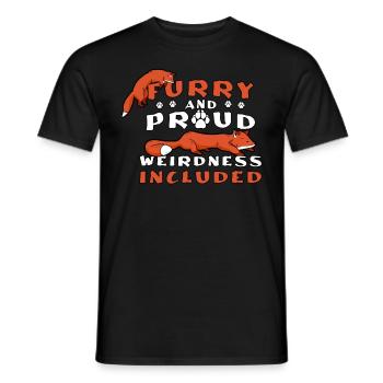 Fursona Fox Funny Furry Fandom Furries Fursuit - Männer T-Shirt - Schwarz - Vorne - AI Model Male 178 light (178cm)