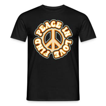Peace Tie Dye Retro Groovy Hippie Tie Dye - Männer T-Shirt - Schwarz - Vorne - AI Model Male 178 light (178cm)