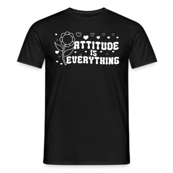 Attitude is Everything Inspirational Quote Hippie - Männer T-Shirt - Schwarz - Vorne - AI Model Male 178 light (178cm)