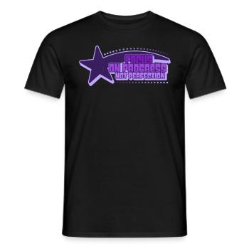 Focus On Progress Not Perfection Retro 90s Nostalg - Männer T-Shirt - Schwarz - Vorne - AI Model Male 178 light (178cm)