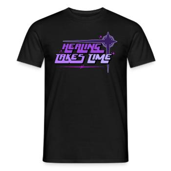 Healing Takes Time Mental Health Quote 90s Aesthet - Männer T-Shirt - Schwarz - Vorne - AI Model Male 178 light (178cm)