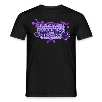 Y2K Aesthetic Positivity Quote Retro 90s 2000s Nos - Männer T-Shirt - Schwarz - Vorne - AI Model Male 178 light (178cm)
