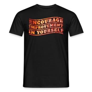 Groovy Retro Classic Hippie Tie Dye Inspirational - Männer T-Shirt - Schwarz - Vorne - AI Model Male 178 light (178cm)