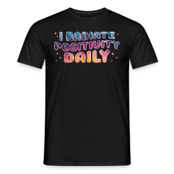 Radiate Positivity Daily Tie Dye Groovy Positive A - Männer T-Shirt - Schwarz - Vorne - AI Model Male 178 light (178cm)