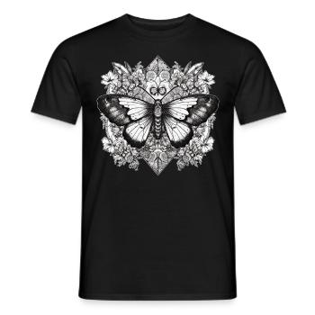 Dark Witchcraft Butterfly Occult Wicca Pagan - Männer T-Shirt - Schwarz - Vorne - AI Model Male 178 light (178cm)