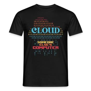 Cloud Someone Else's Computer Tech IT Support Netw - Männer T-Shirt - Schwarz - Vorne - AI Model Male 178 light (178cm)