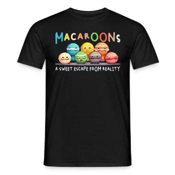 Cute Macaroons Funny Pastry Lover Macaron Baking - Männer T-Shirt - Schwarz - Vorne - AI Model Male 178 light (178cm)