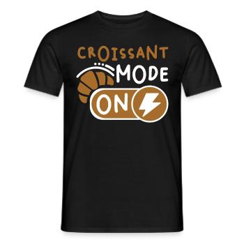 Croissant Mode On Funny French Pastry Lover - Männer T-Shirt - Schwarz - Vorne - AI Model Male 178 light (178cm)