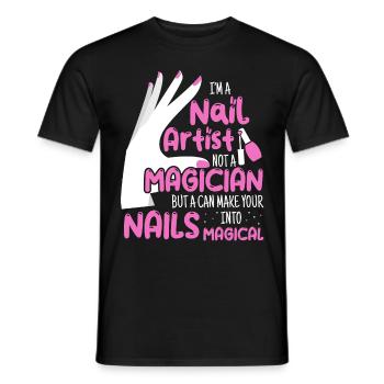 Nail Artist Manicurist Pedicurist Funny Manicure S - Männer T-Shirt - Schwarz - Vorne - AI Model Male 178 light (178cm)