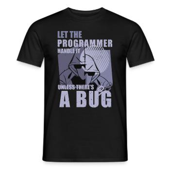 Programming Bugs Funny Quotes Computer Nerd Coding - Männer T-Shirt - Schwarz - Vorne - AI Model Male 178 light (178cm)