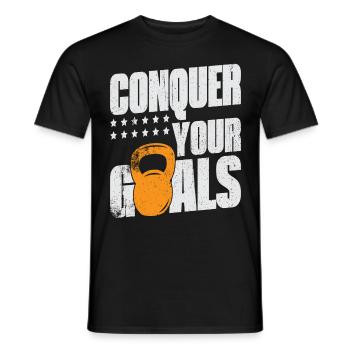 Conquer Your Goals Exercise Gym Lover - Männer T-Shirt - Schwarz - Vorne - AI Model Male 178 light (178cm)