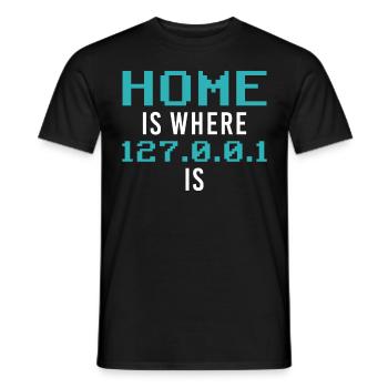 Localhost Programming Computer Scientist Funny Pro - Männer T-Shirt - Schwarz - Vorne - AI Model Male 178 light (178cm)