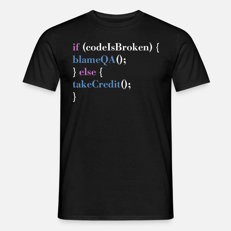 Programmer QA Saying Computer Programming - Männer T-Shirt - Schwarz