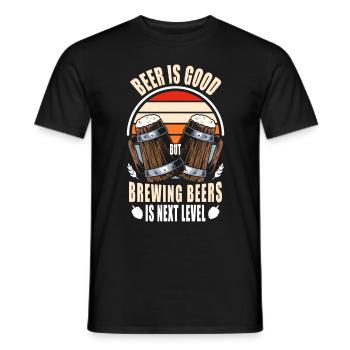 Funny Craft Beer Homebrew Retro Brewery - Männer T-Shirt - Schwarz - Vorne - AI Model Male 178 light (178cm)