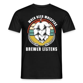 Vintage Craft Beer Homebrewer Funny Brewing - Männer T-Shirt - Schwarz - Vorne - AI Model Male 178 light (178cm)