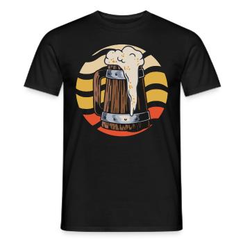 Retro Homebrew Craft Beer Brewer Drinking - Männer T-Shirt - Schwarz - Vorne - AI Model Male 178 light (178cm)