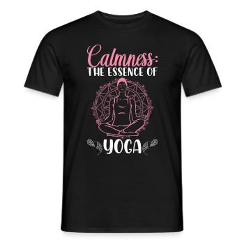Calmness The Essence of Yoga Spiritual Meditation - Männer T-Shirt - Schwarz - Vorne - AI Model Male 178 light (178cm)