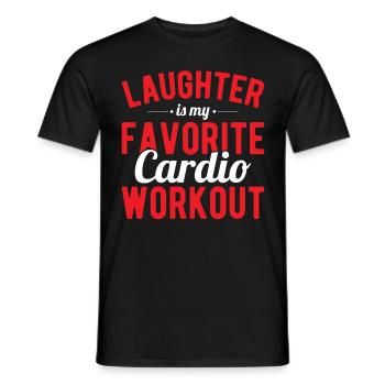 Laughter Is My Favorite Cardio Workout Jokes Humor - Männer T-Shirt - Schwarz - Vorne - AI Model Male 178 light (178cm)