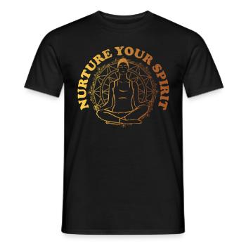 Nurture Your Spirit Yoga Meditation - Männer T-Shirt - Schwarz - Vorne - AI Model Male 178 light (178cm)