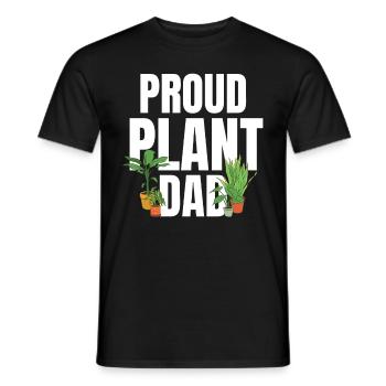 Proud Plant Dad Cool Gardener Garden Plant Lover - Männer T-Shirt - Schwarz - Vorne - AI Model Male 178 light (178cm)