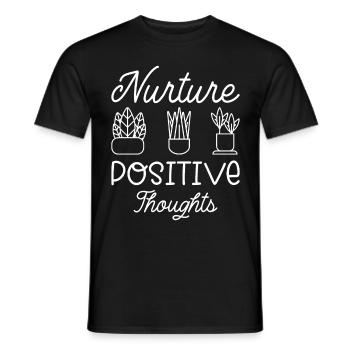 Nurture Positive Thoughts Motivational Gardening P - Männer T-Shirt - Schwarz - Vorne - AI Model Male 178 light (178cm)