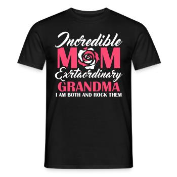 Incredible Mom Extraordinary Grandma Funny Mother' - Männer T-Shirt - Schwarz - Vorne - AI Model Male 178 light (178cm)