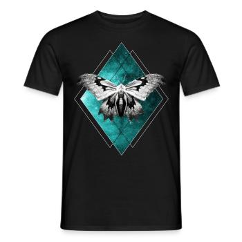 Celestial Moth Space Butterfly Occult Galaxy Y2K G - Männer T-Shirt - Schwarz - Vorne - AI Model Male 178 light (178cm)