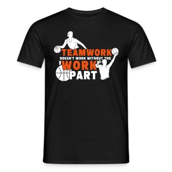 Inspiring Basketball Teamwork Sports Coach Game Tr - Männer T-Shirt - Schwarz - Vorne - AI Model Male 178 light (178cm)
