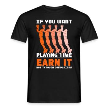 Retro Basketball Player Funny Game Sports Coach - Männer T-Shirt - Schwarz - Vorne - AI Model Male 178 light (178cm)